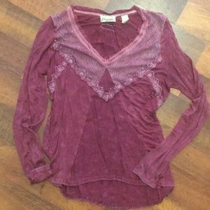 Gimmicks by BKE crochet detail top